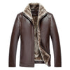 2019 New Fashion Autumn Male Leather Jacket Black Brown Mens Stand Collar Coats Leather Biker Jackets Motorcycle Leather Jacket